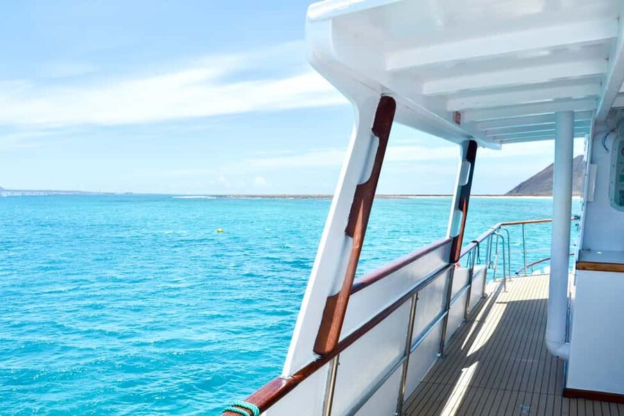 Corralejo: Snorkeling on Lobos Island & Return Ferry Ticket - El Puertito mini-cruise: views plus a drink on board