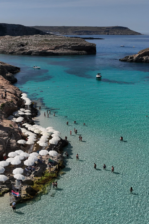 Ferry service to Blue Lagoon (opt. stop in Gozo)& Caves trip - Blue Lagoon time: swimming and snorkeling without extra planning