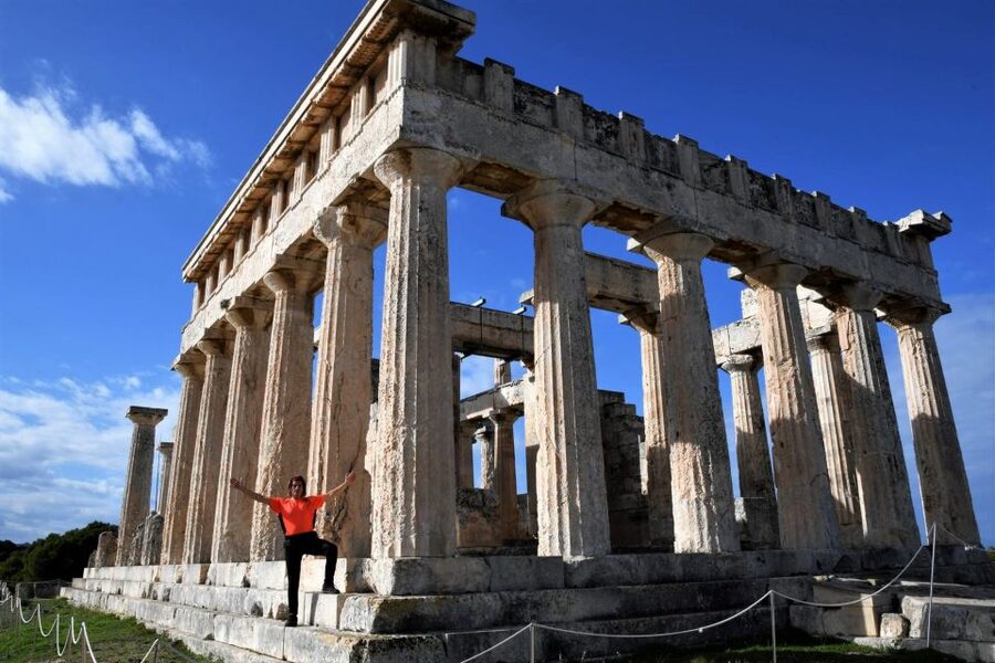 From Athens: Aegina Island E-Bike Tour with Ferry Tickets - Sanctuary of Aphaia: where the views justify the climb