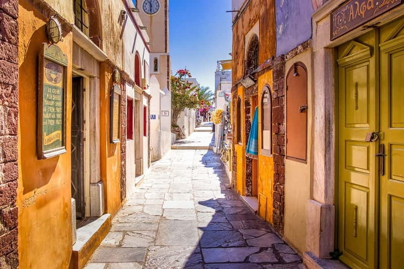 Heraklion: Guided Santorini Day Trip with Ferry Cruise - Fira (about 2 hours): Cliff capital energy and realistic lunch options