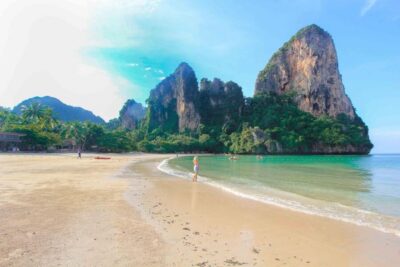 Krabi: Railay Beach Bioluminescent Plankton Ferry Cruise - Railay Beach vibes: Sunset first, then the switch to nighttime water