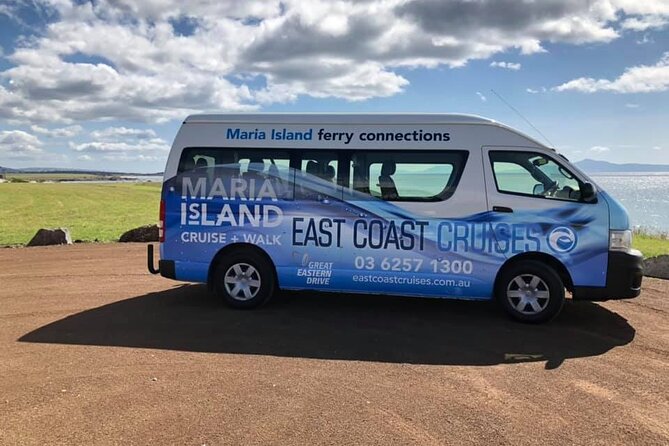 Maria Island Ferry - Hobart Bus Connection (Return Service) - The Air-Conditioned Ride and the Driver-Guide Value