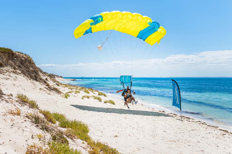 Perth: Rottnest Island Skydive and Ferry Package - Inside Rottnest Airfield: paperwork, harnessing, and the safety briefing