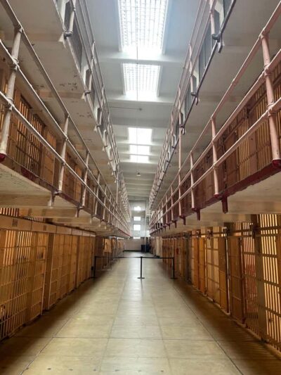San Francisco: Alcatraz Ticket, Ferry, & Self-Guided App - First look at Alcatraz Island: cell blocks, yard space, and that oppressive scale