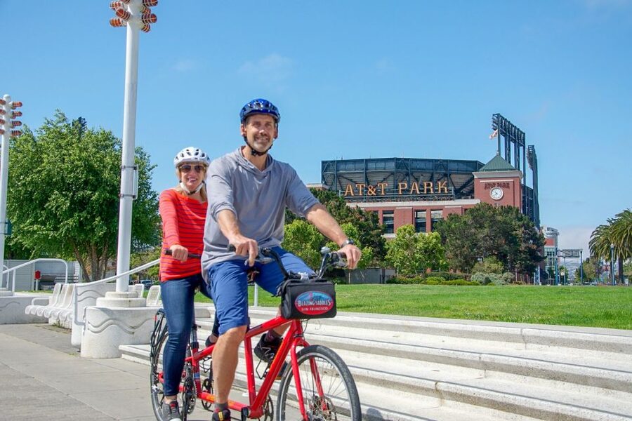 San Francisco: Self-Guided Bike Rental - Mill Valley houseboats and Old Mill Park redwoods