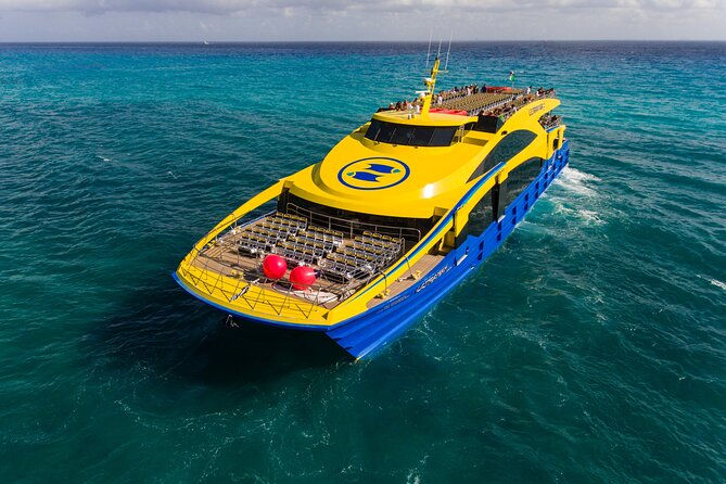 Ultramar Ferry, Regular round ticket, Playa del Carmen-Cozumel - Onboard Comfort and Entertainment: Clean Boat, Live Music, Real Space